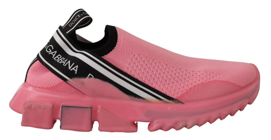 Dolce & Gabbana Chic Pink Sorrento Slip-On Sneakers
