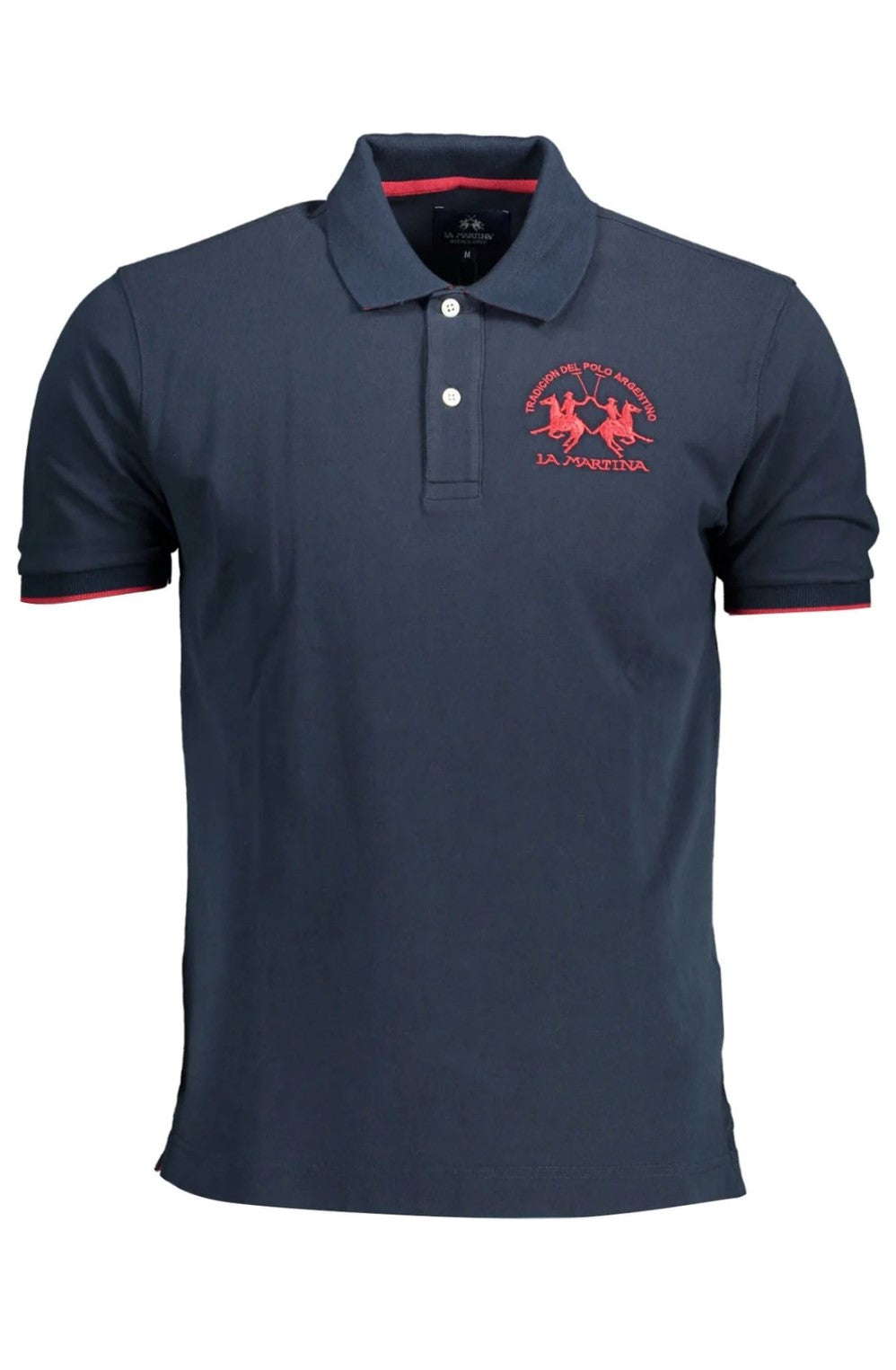 La Martina Blue Cotton Polo Shirt