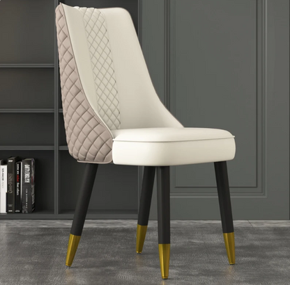 Luxury Nordic Italian Leather Dining Chair