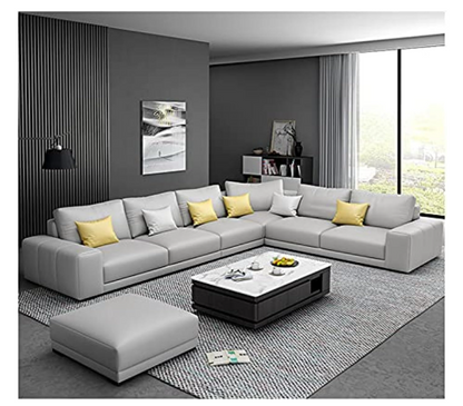 Nordic style luxury furniture sofa set corner sofa l shaped sofa (L:GREY)
