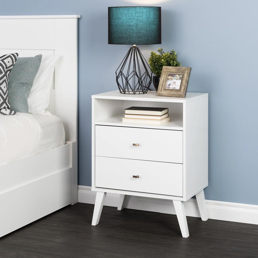 White Bedside Table