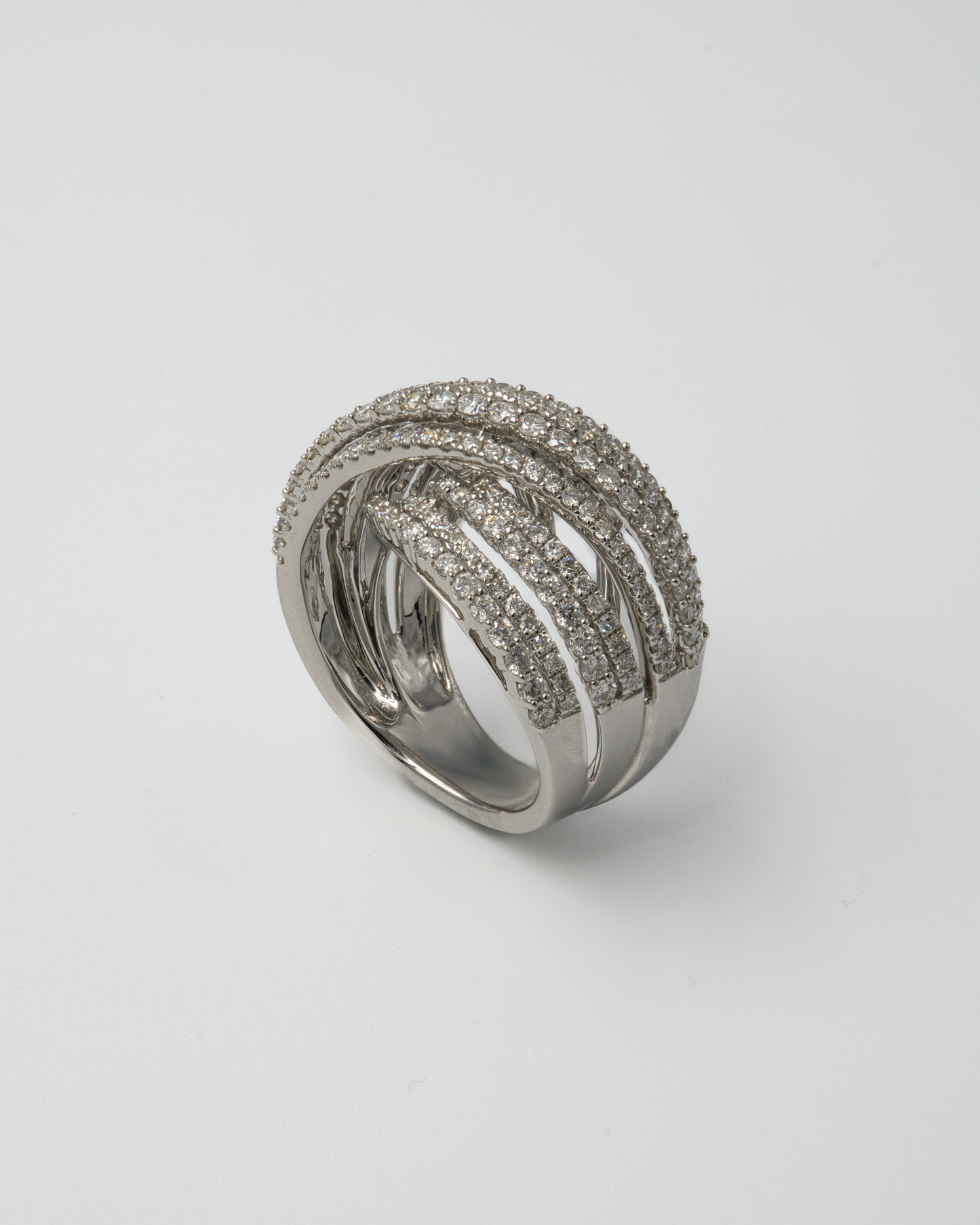 NATURAL DIAMOND MULTI-LAYER RING