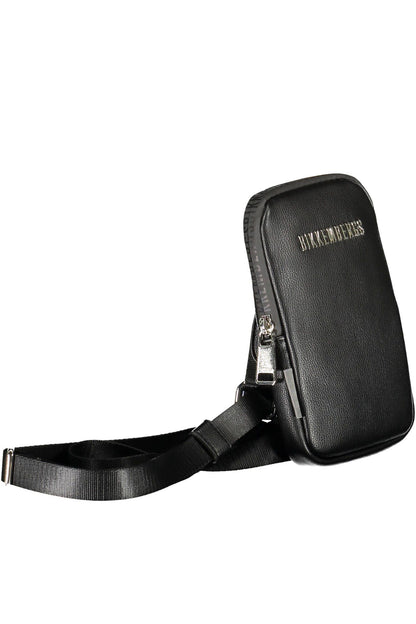 Bikkembergs Sleek Black Polyethylene Shoulder Bag