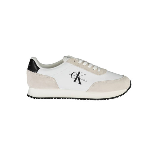 Calvin Klein Sophisticated White Sneakers with Contrast Details