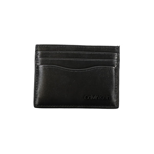 Calvin Klein Sleek Black Leather Card Holder