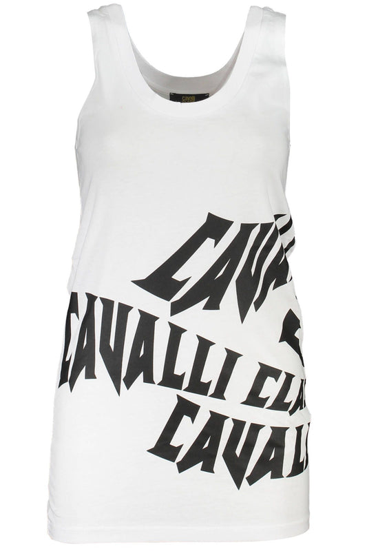 Cavalli Class Elegant Wide-Shoulder Printed Tank Top