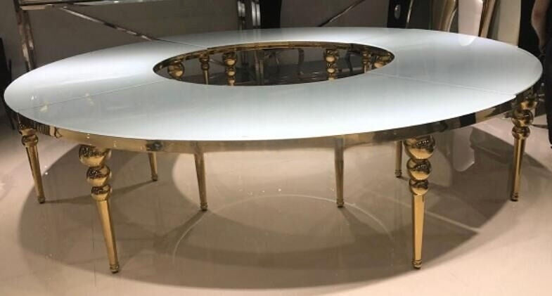 Modern Golden Stainless Steel Wedding Tables