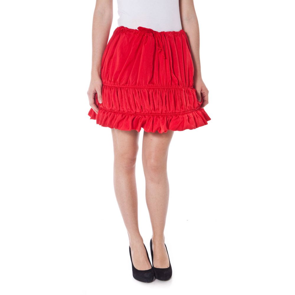 Denny Rose Red Polyester Skirt