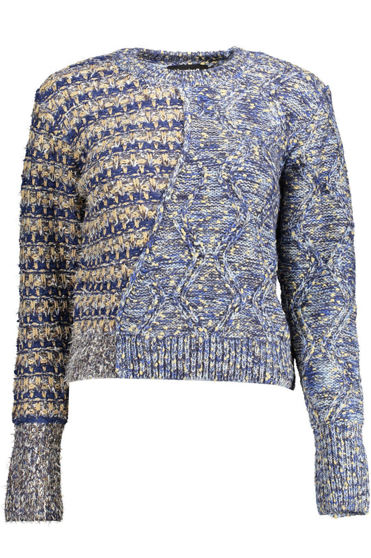 Desigual Eclectic Blue Contrast Detail Sweater