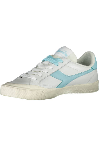 Diadora Chic White Lace-Up Sneakers with Contrasting Details