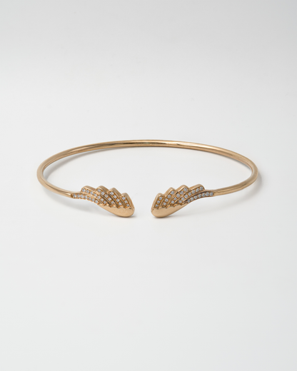 18K GOLD OPEN WING BRACELET