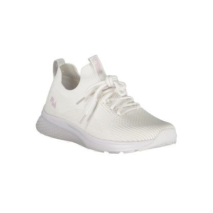 حذاء رياضي Run-It أبيض أنيق من Fila مع تفاصيل وردية