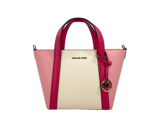 حقيبة كروس برات الصغيرة من مايكل كورس، باللون الوردي الكهربائي
