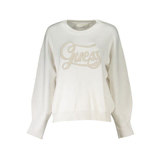 Guess Jeans Elegant Crew Neck Embroidered Sweater