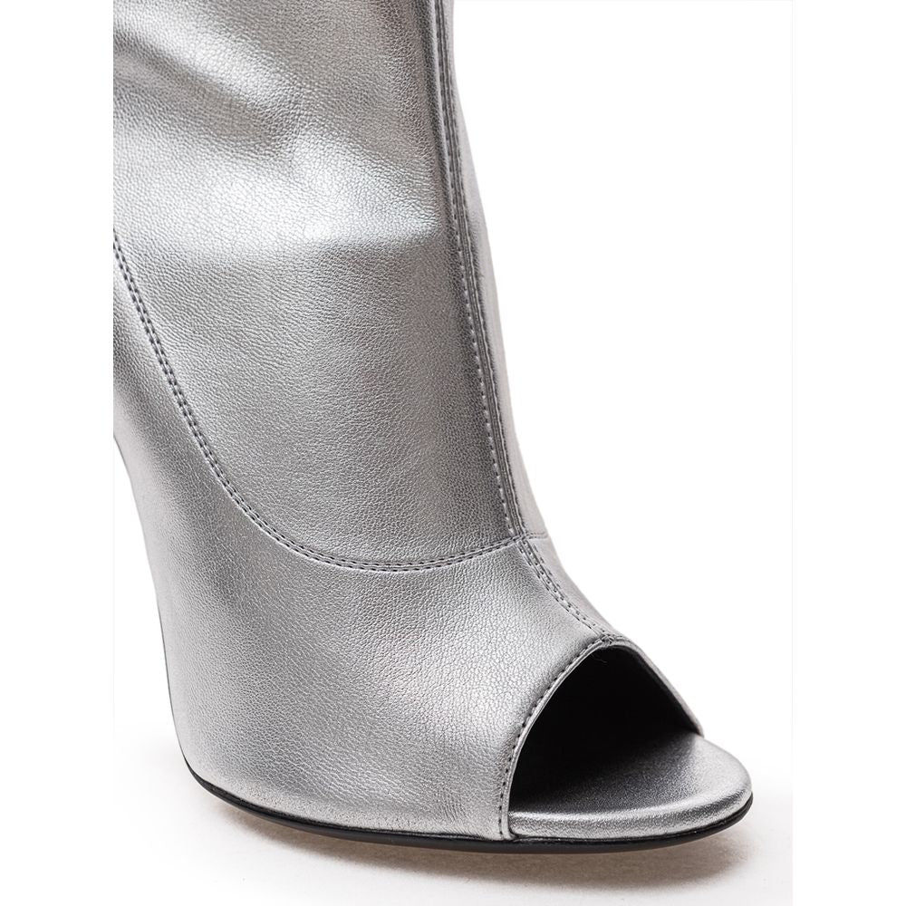 Giuseppe Zanotti Silver Leather Boot