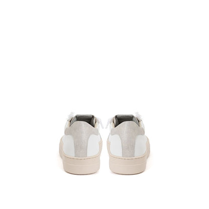 P448 Elegant White Leather Sneakers