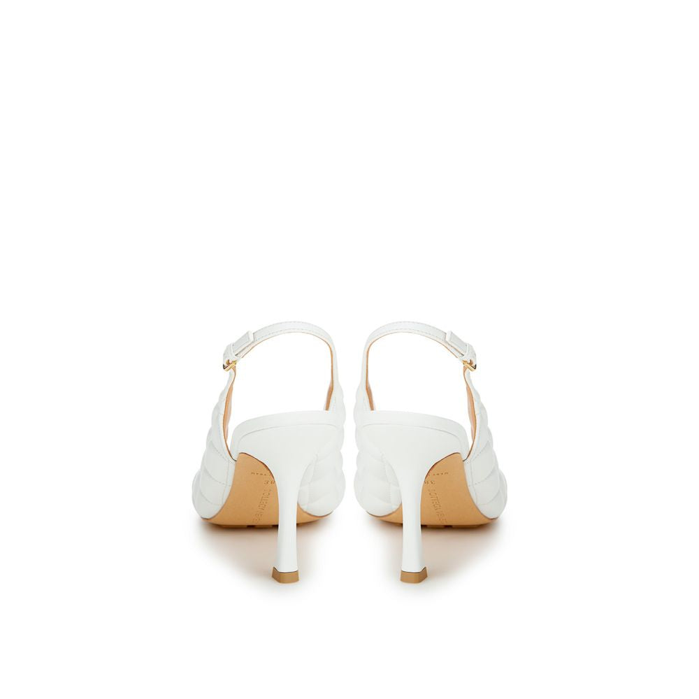 Bottega Veneta Elegant White Leather Sandals
