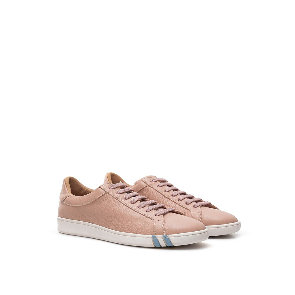 Bally Elegant Pink Leather Sneakers