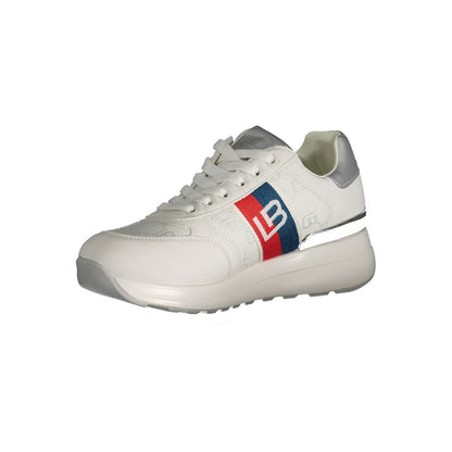 حذاء رياضي من البوليستر باللون الأبيض من Laura Biagiotti