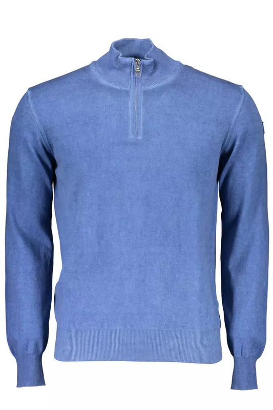 North Sails Elegant Long-Sleeved Half-Zip Blue Sweater