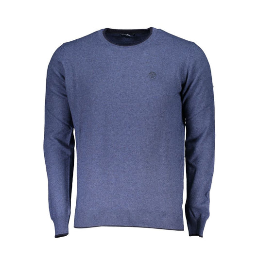 North Sails Blue Crew Neck Sweater with Embroidery Detail