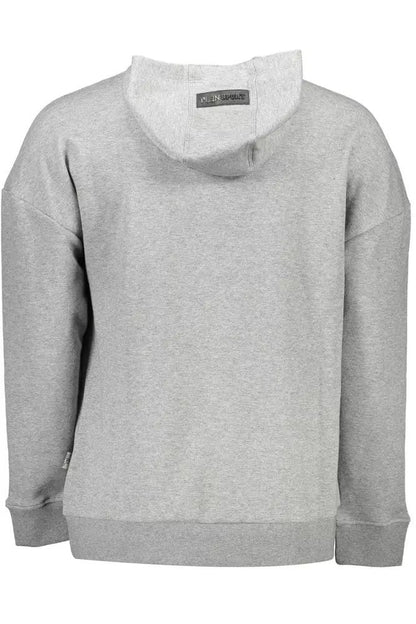 Plein Sport Elevated Casual Gray Hooded Sweatshirt