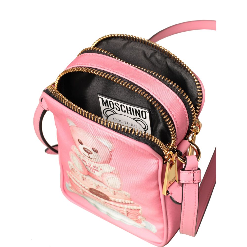 Moschino Couture Pink Nylon Crossbody Bag
