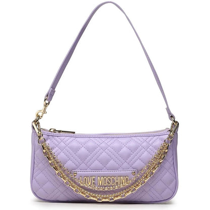 Love Moschino Chic Purple Faux Leather Shoulder Bag