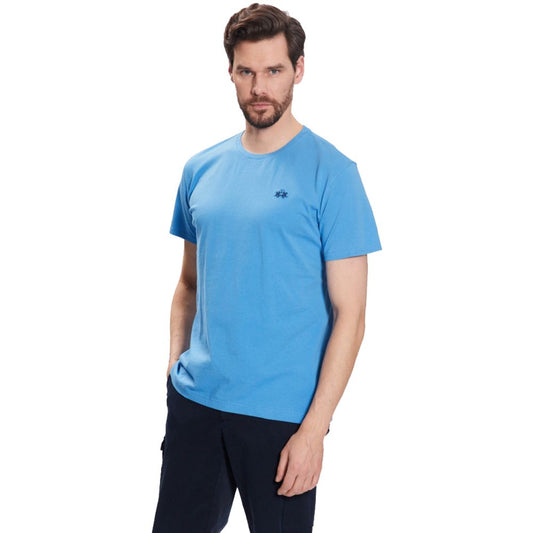 La Martina Light Blue Cotton T-Shirt
