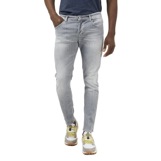 Dondup Elegant Grey Stretch Icon Jeans