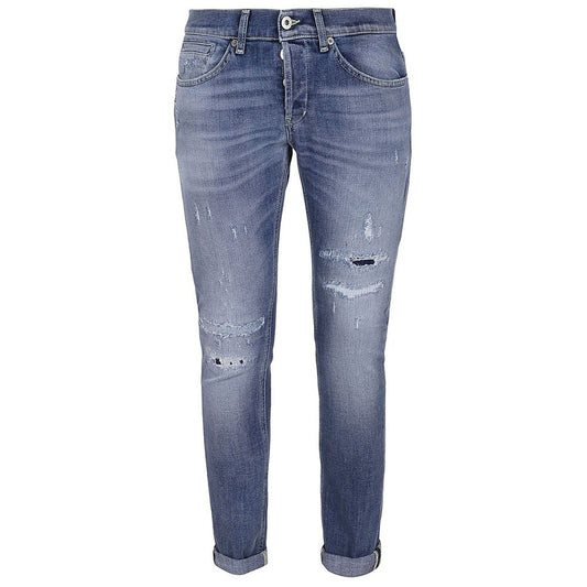 Dondup Chic Distressed Blue Stretch Jeans