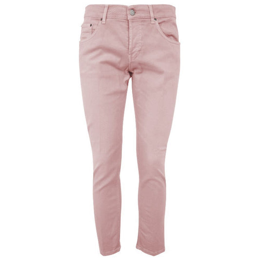 Dondup Chic Pink Stretch Cotton Trousers