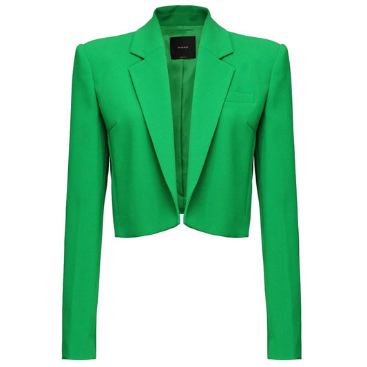 PINKO Chic Green Stretch Crepe Blazer for Women