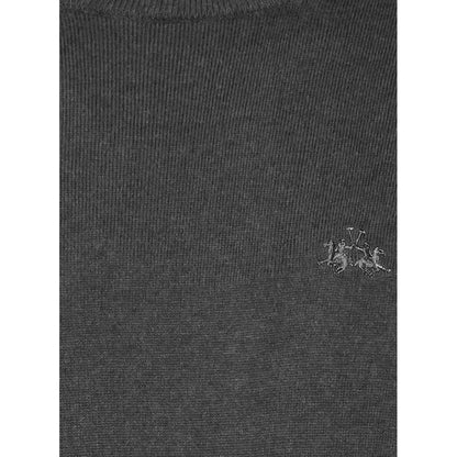 La Martina Gray Cotton Sweater