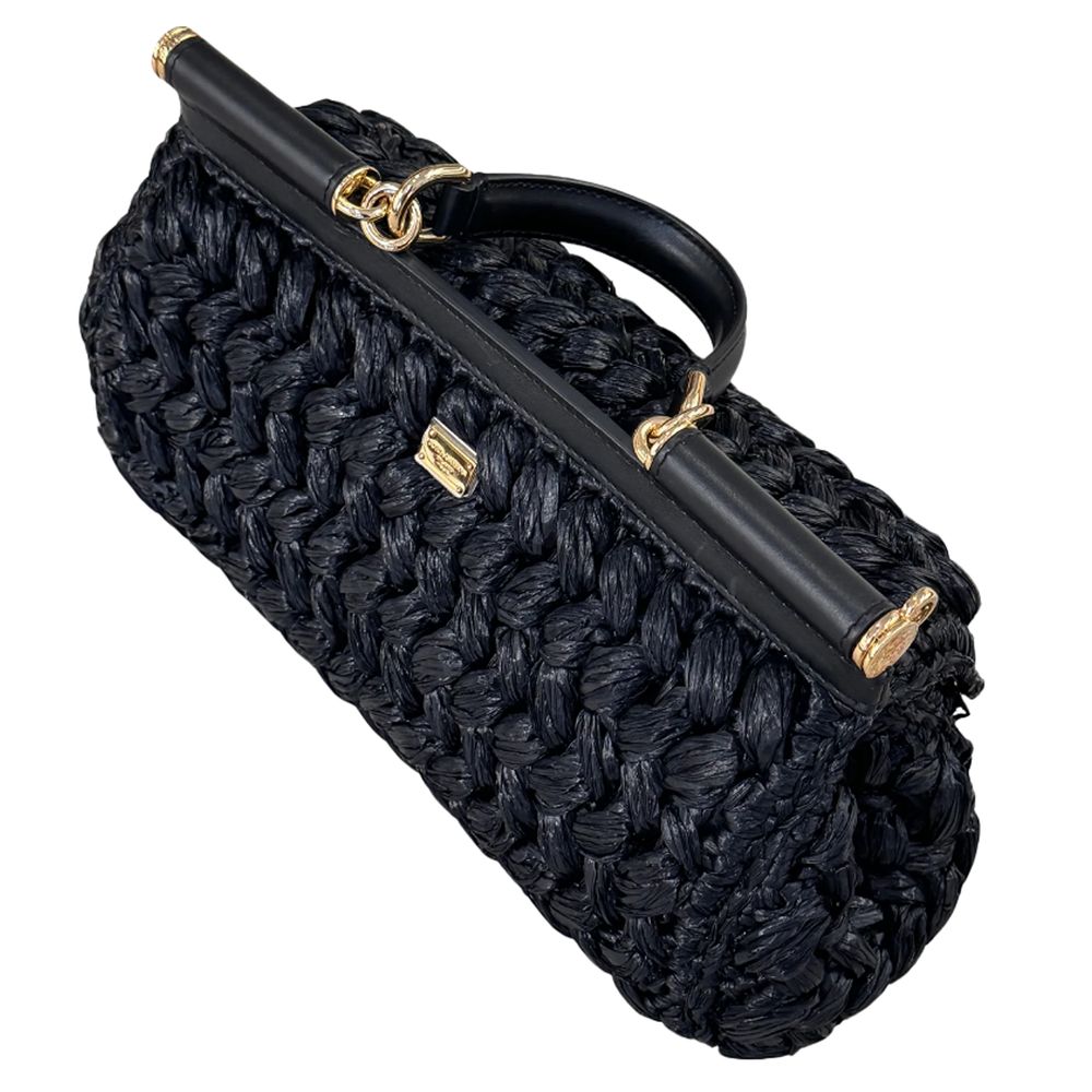 Dolce & Gabbana Black Leather Di Calfskin Crossbody Bag