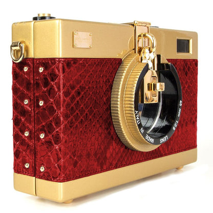 Dolce & Gabbana Red Leather Di Pitone Crossbody Bag