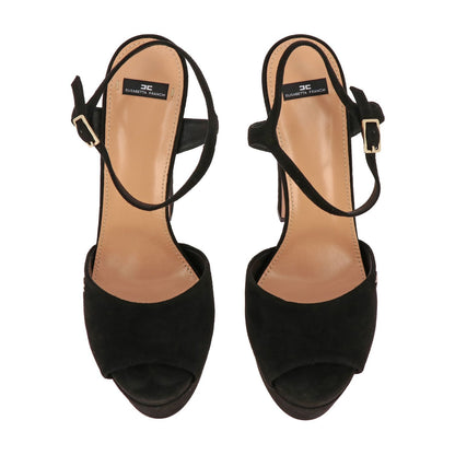 Elisabetta Franchi Chic Suede Enveloping High-Heeled Sandals