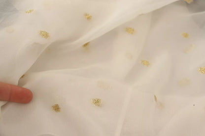 Dolce & Gabbana Off White Silk Blend Ascot Collar Blouse Top