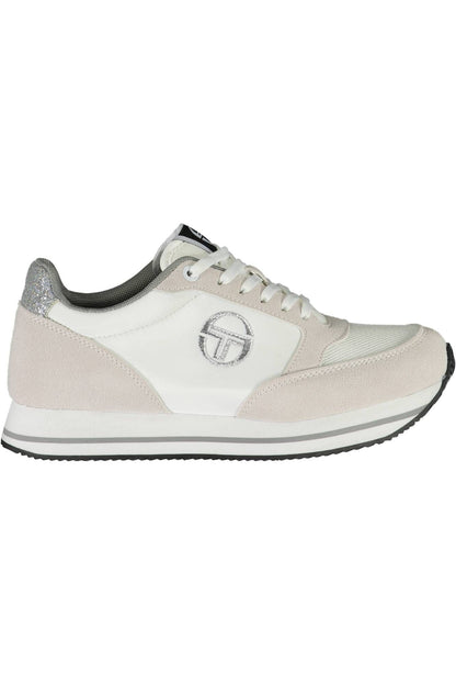 حذاء سيرجيو تاتشيني الرياضي باللون الأبيض الأنيق مع تفاصيل متباينة