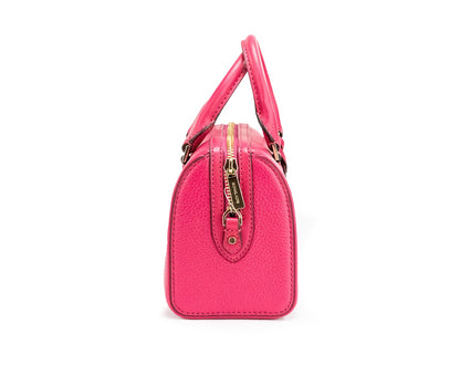 حقيبة يد مايكل كورس ترافيل XS كارمين جلدية باللون الوردي