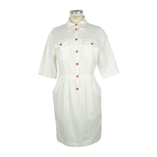 Love Moschino Chic Short Sleeve Buttoned Dress