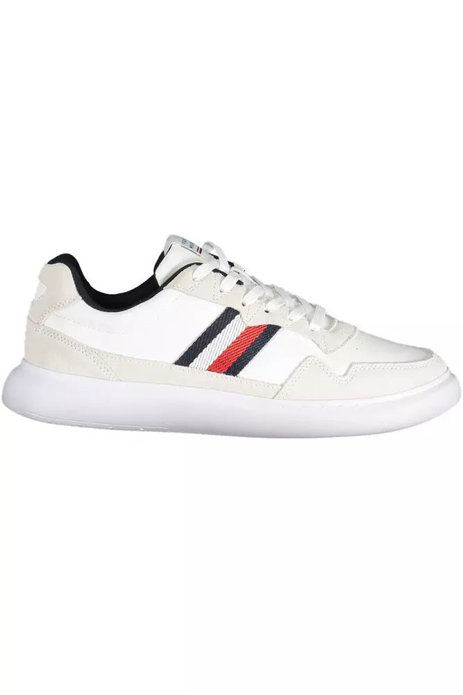 Tommy Hilfiger Sleek White Sneakers with Contrasting Accents