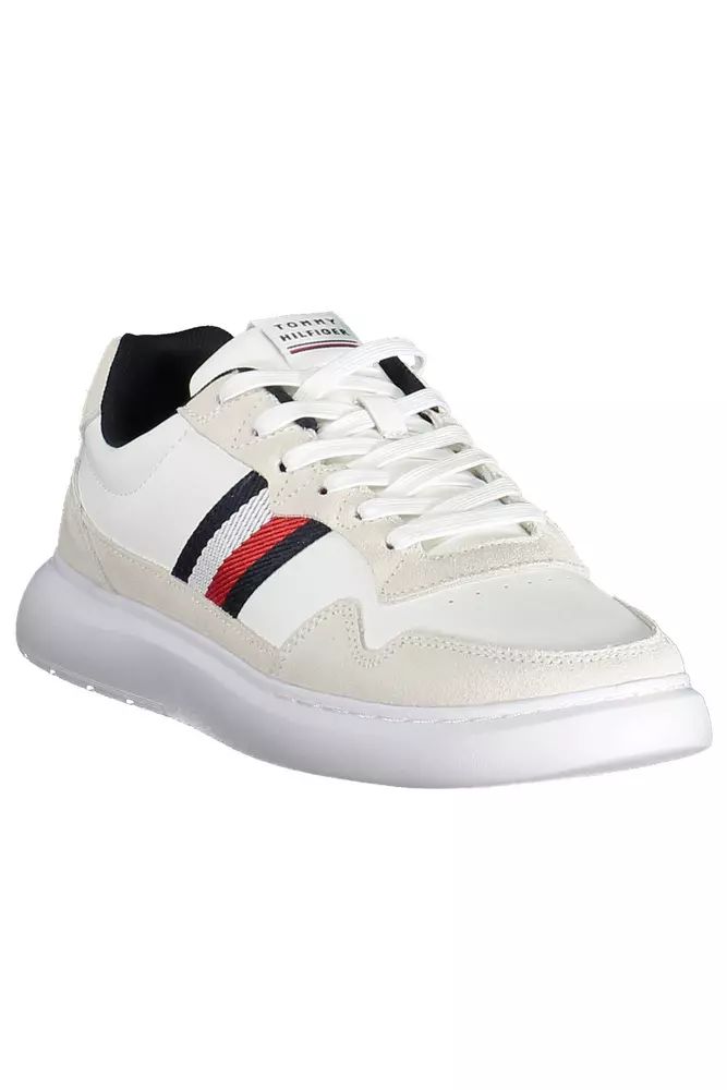 Tommy Hilfiger Sleek White Sneakers with Contrasting Accents