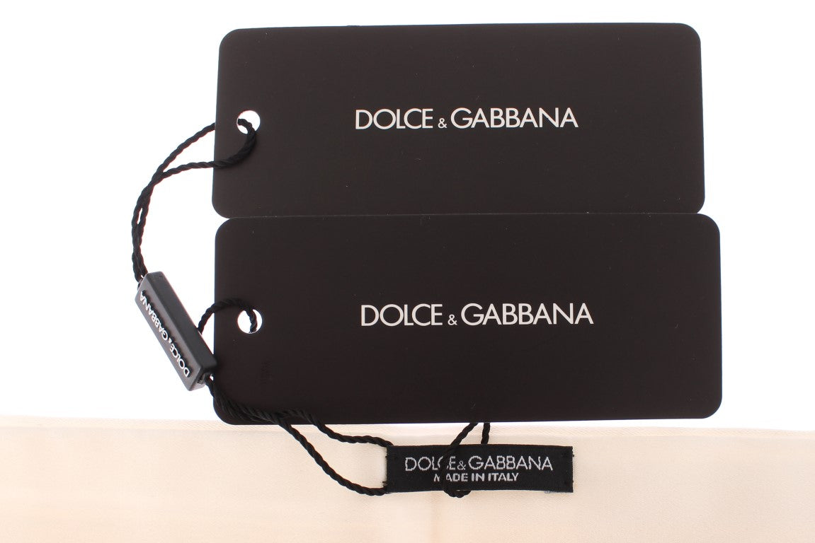Dolce & Gabbana White Smoking Belt Silk Cummerbund