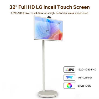 32 Inch Facebook Tiktok Video Player Lcd Touch Screen Rotatable Portable Tv Full Hd  stand by me TV