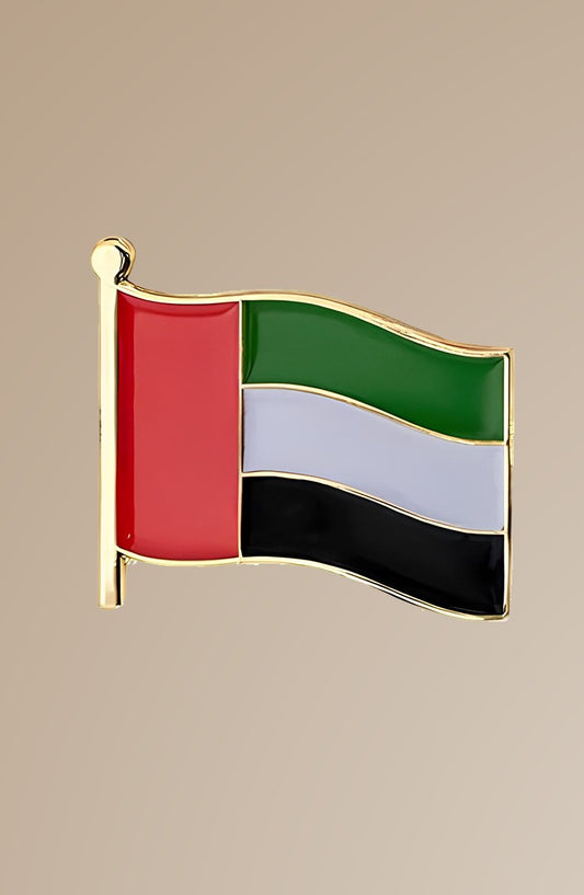 UAE Flag Gold Brooch