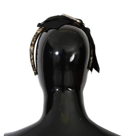 Dolce & Gabbana Black Crystal White Diadem Headband