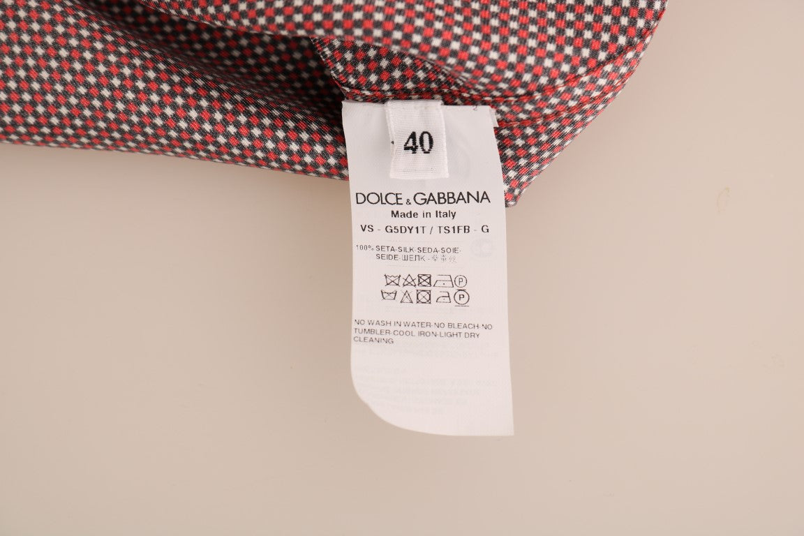 Dolce & Gabbana Elegant Polka Dot Silk Shirt