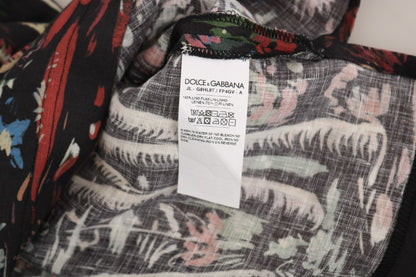 Dolce & Gabbana Black Volcano Sicily Short Sleeve T-Shirt