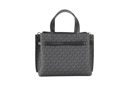 حقيبة يد مايكل كورس إميليا صغيرة سوداء اللون مصنوعة من مادة PVC